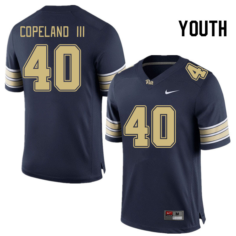 Youth #40 Addison Copeland III Pitt Panthers College Football Jerseys Stitched Sale-Navy